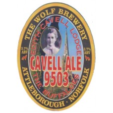 Wolf Brewery Cavell Ale 9503 Pump Clip